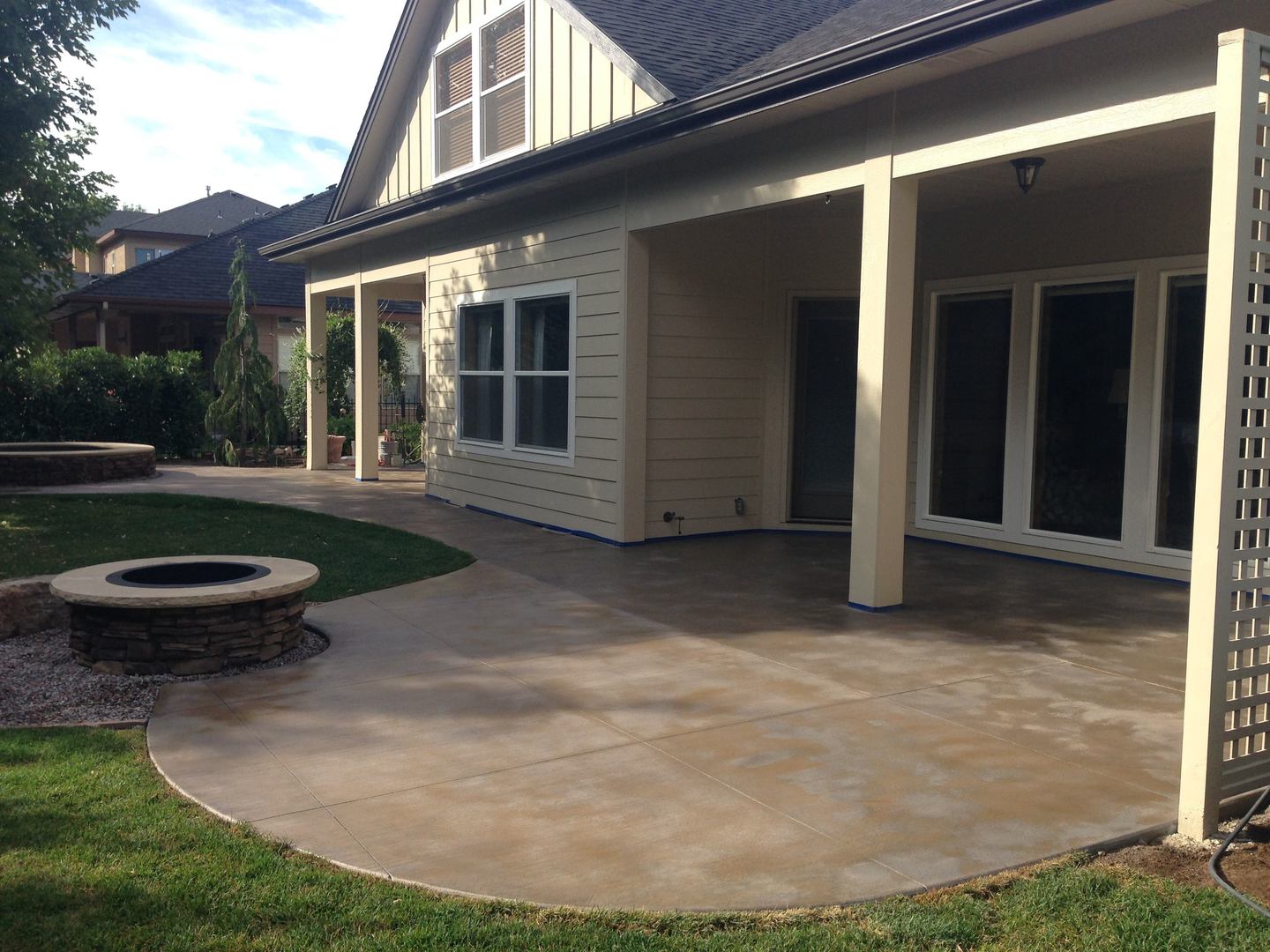 Concrete Artisans Designing Landscape with Concrete